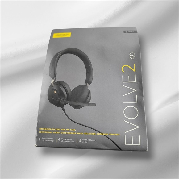 Jabra GN Evolve2 40 USB-A MS Stereo Wired Corded Headset Version D NEW Sealed